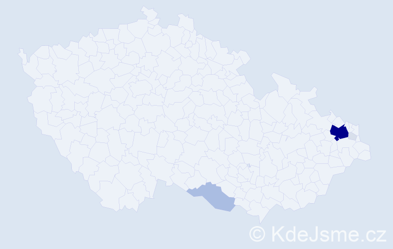 Příjmení: 'Švenk', počet výskytů 25 v celé ČR