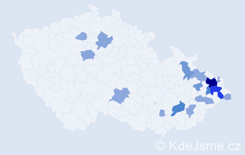 Příjmení: 'Marejková', počet výskytů 43 v celé ČR