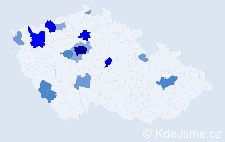 Příjmení: 'Netáhlo', počet výskytů 49 v celé ČR