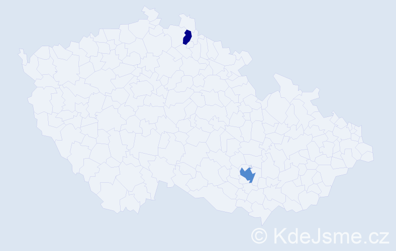 Příjmení: 'Pekl', počet výskytů 9 v celé ČR
