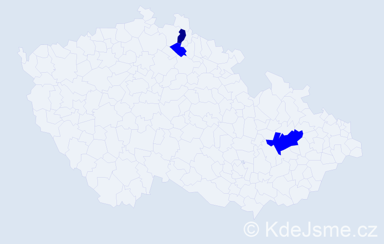 Příjmení: 'Hengal', počet výskytů 4 v celé ČR