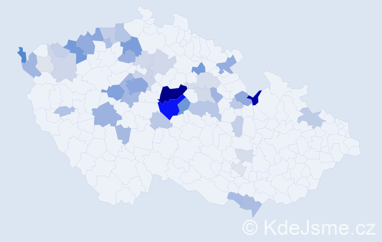 Příjmení: 'Petránek', počet výskytů 183 v celé ČR