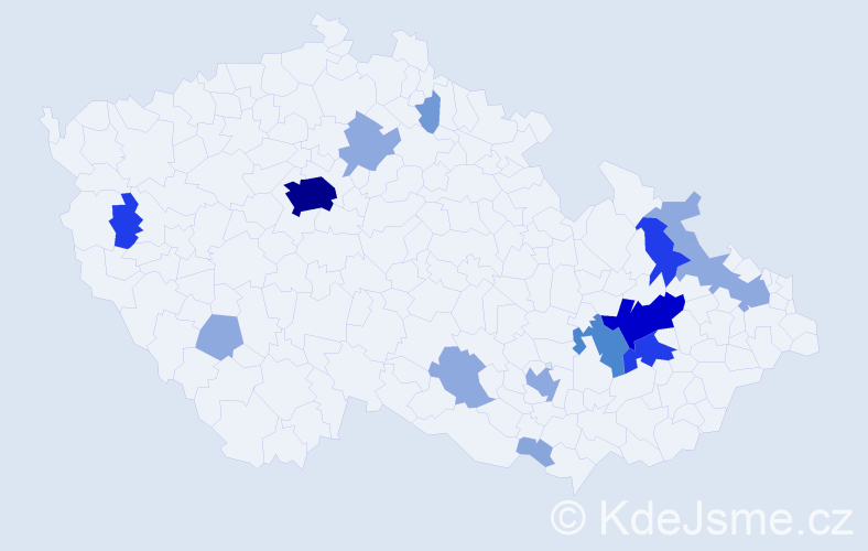Příjmení: 'Bocan', počet výskytů 51 v celé ČR