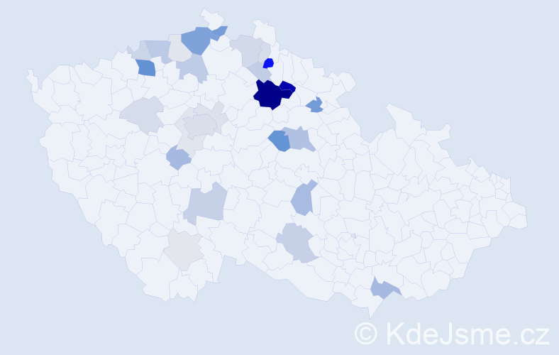 Příjmení: 'Kosejk', počet výskytů 83 v celé ČR