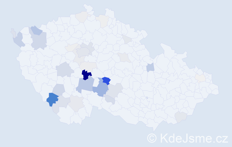 Příjmení: 'Pohan', počet výskytů 147 v celé ČR