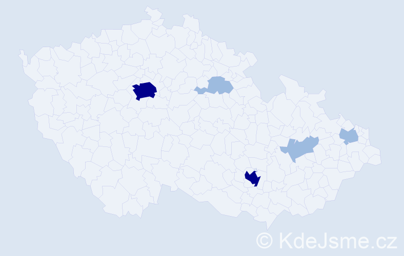 Příjmení: 'Hsieh', počet výskytů 11 v celé ČR