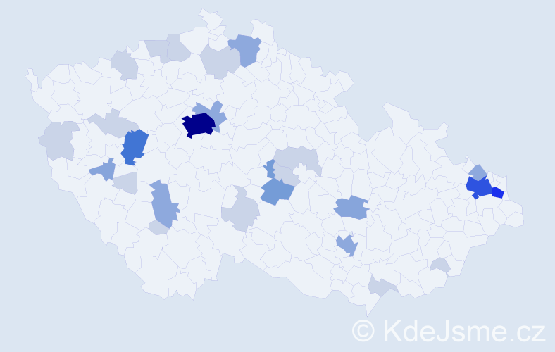 Příjmení: 'Toma', počet výskytů 70 v celé ČR