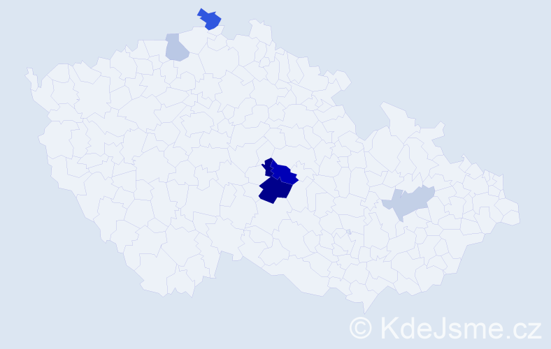 Příjmení: 'Kraučuk', počet výskytů 11 v celé ČR