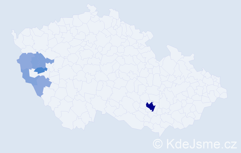 Příjmení: 'Marcellová', počet výskytů 20 v celé ČR