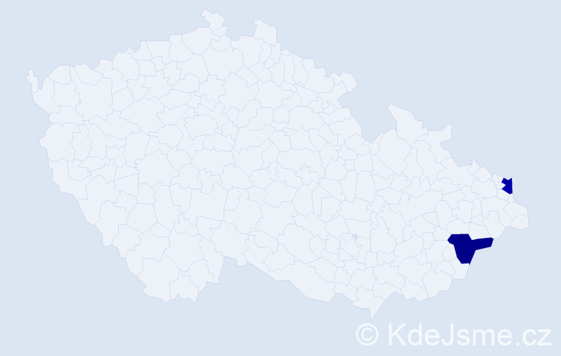 Příjmení: 'Kacala', počet výskytů 2 v celé ČR