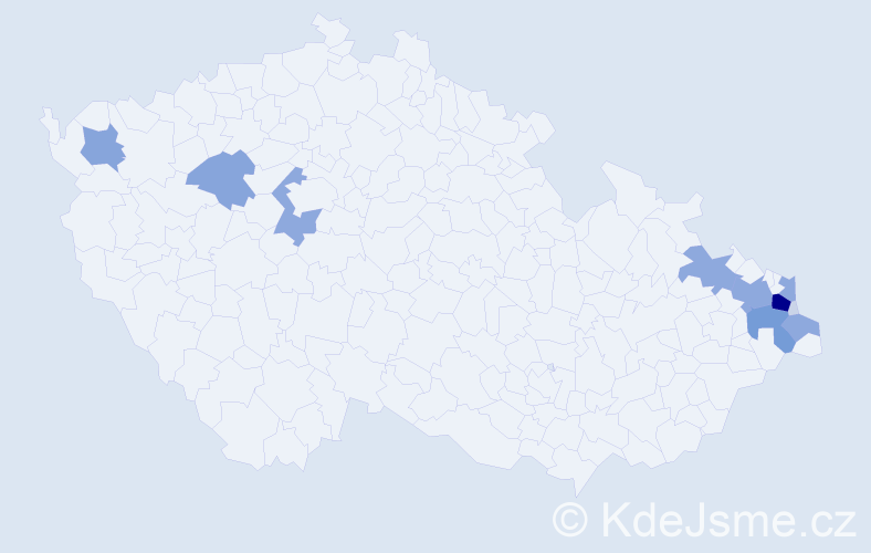 Příjmení: 'Molendová', počet výskytů 34 v celé ČR