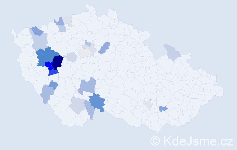Příjmení: 'Pouska', počet výskytů 86 v celé ČR