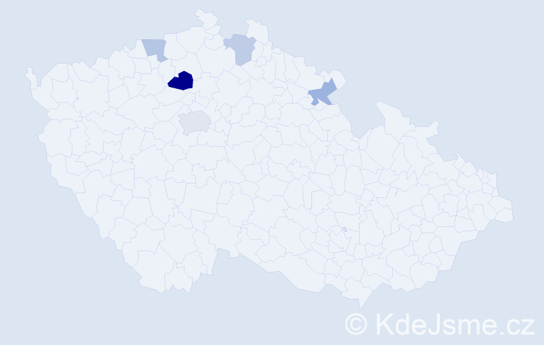 Příjmení: 'Gieci', počet výskytů 8 v celé ČR