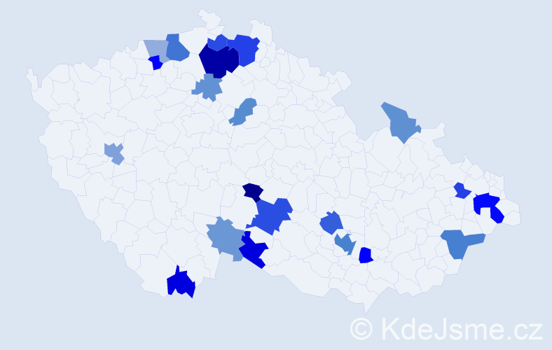 Příjmení: 'Heide', počet výskytů 42 v celé ČR