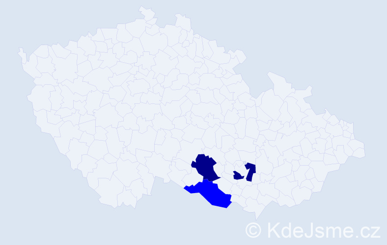 Příjmení: 'Brejčáková', počet výskytů 8 v celé ČR
