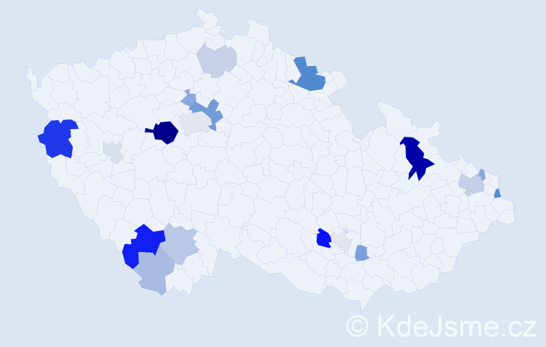 Příjmení: 'Foltín', počet výskytů 52 v celé ČR