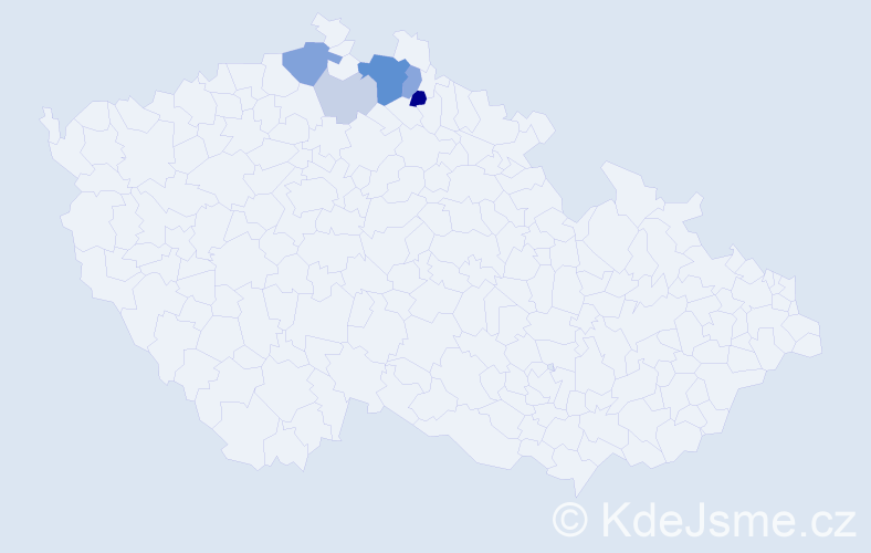 Příjmení: 'Vietze', počet výskytů 15 v celé ČR