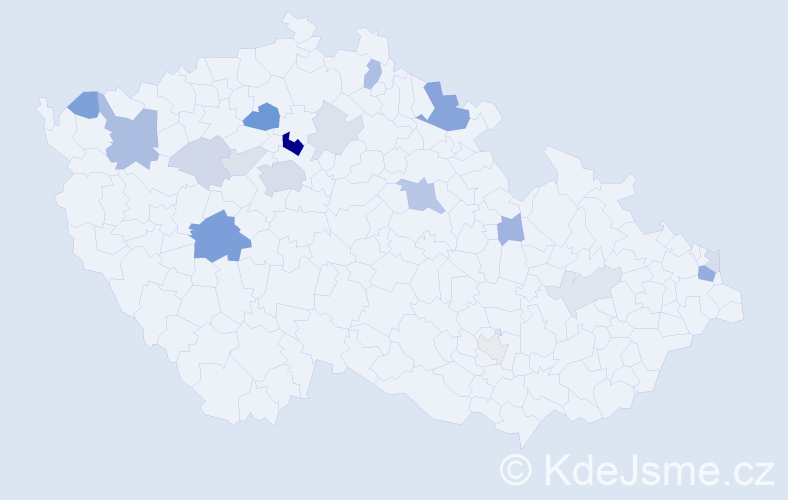 Příjmení: 'Krajč', počet výskytů 49 v celé ČR