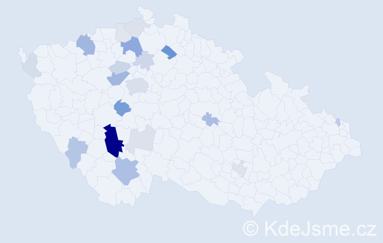 Příjmení: 'Cibochová', počet výskytů 62 v celé ČR