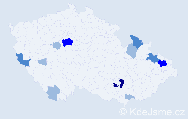 Příjmení: 'Engelhardt', počet výskytů 21 v celé ČR