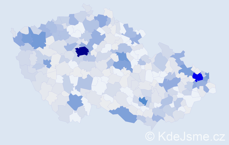 Příjmení: 'Vargová', počet výskytů 1338 v celé ČR