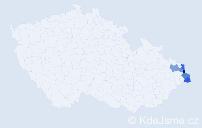 Příjmení: 'Berglowiec', počet výskytů 14 v celé ČR