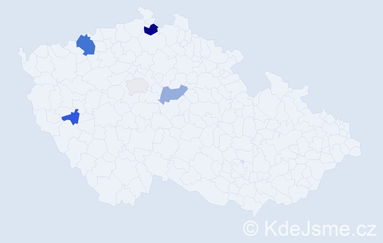Příjmení: 'Fafalová', počet výskytů 8 v celé ČR