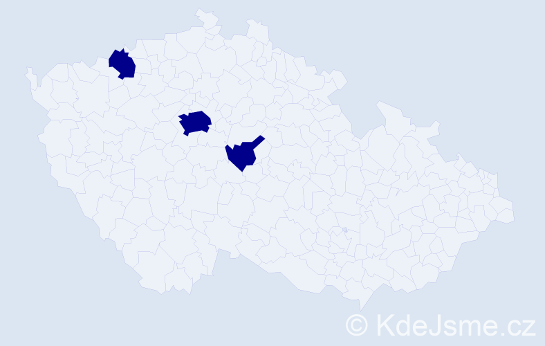 Příjmení: 'Krivanek', počet výskytů 3 v celé ČR