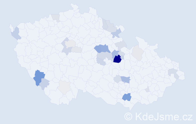 Příjmení: 'Siglová', počet výskytů 90 v celé ČR