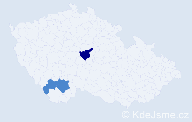 Příjmení: 'Aufrecht', počet výskytů 5 v celé ČR