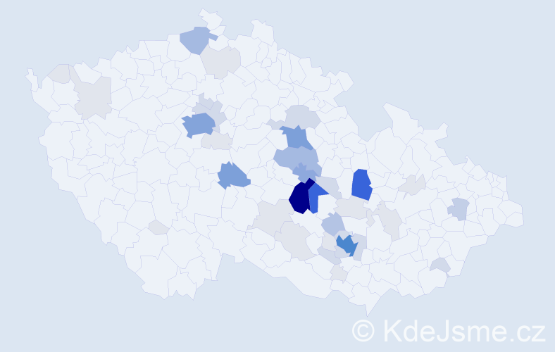 Příjmení: 'Tlustošová', počet výskytů 164 v celé ČR