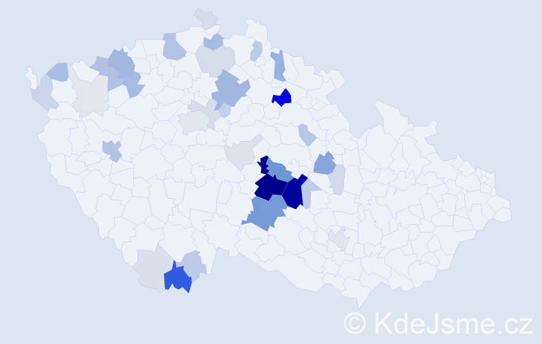 Příjmení: 'Tonar', počet výskytů 149 v celé ČR