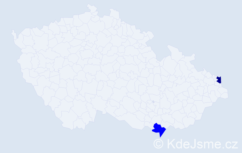 Příjmení: 'Barbary', počet výskytů 3 v celé ČR