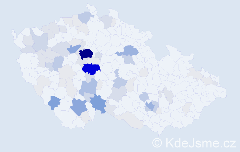 Příjmení: 'Bartůšková', počet výskytů 297 v celé ČR