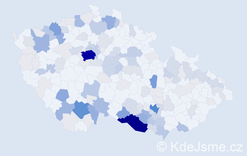 Příjmení: 'Binder', počet výskytů 481 v celé ČR