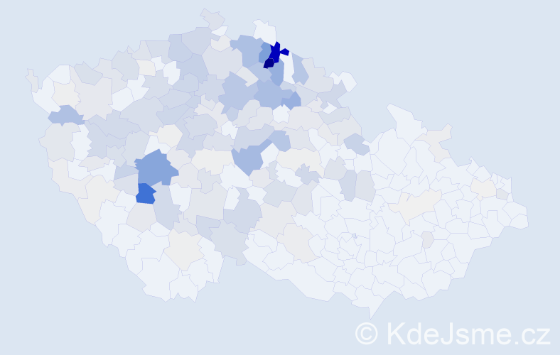Příjmení: 'Šourková', počet výskytů 671 v celé ČR