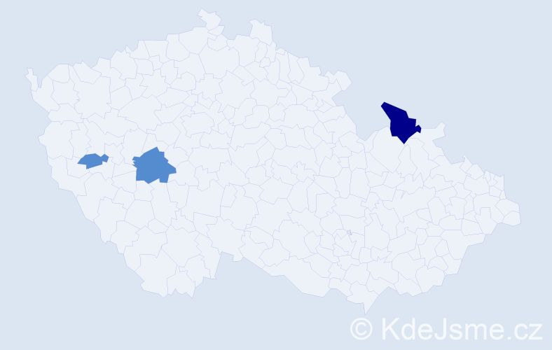 Příjmení: 'Kotesa', počet výskytů 8 v celé ČR