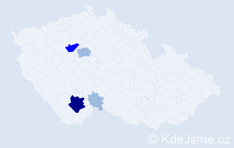 Příjmení: 'Kotzina', počet výskytů 9 v celé ČR