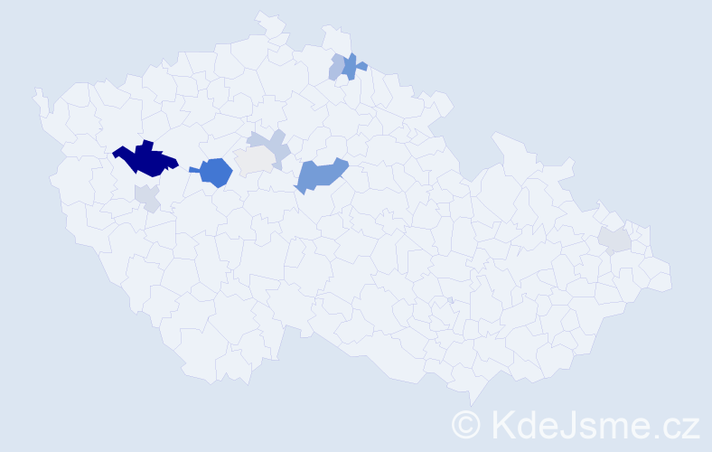 Příjmení: 'Boskovicová', počet výskytů 16 v celé ČR