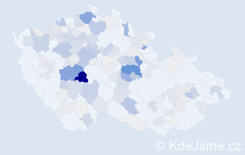 Příjmení: 'Spilka', počet výskytů 624 v celé ČR