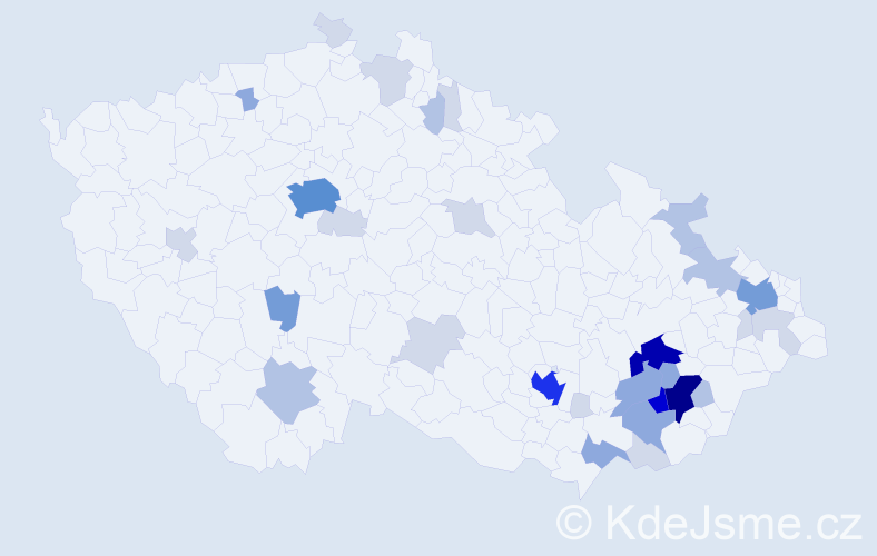 Příjmení: 'Samohýlová', počet výskytů 109 v celé ČR