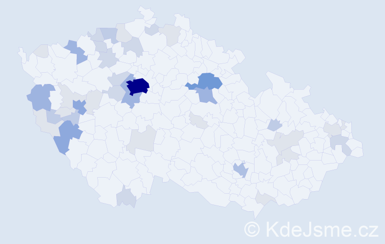 Příjmení: 'Tikal', počet výskytů 120 v celé ČR