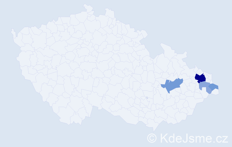 Příjmení: 'Brychlecová', počet výskytů 15 v celé ČR