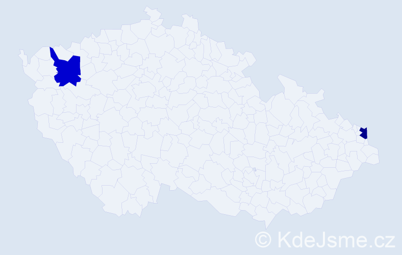 Příjmení: 'Darula', počet výskytů 4 v celé ČR