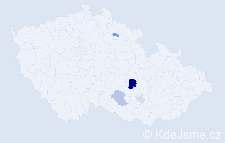 Příjmení: 'Lupoměchová', počet výskytů 13 v celé ČR