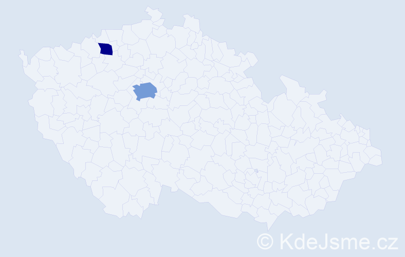 Příjmení: 'Belčev', počet výskytů 4 v celé ČR