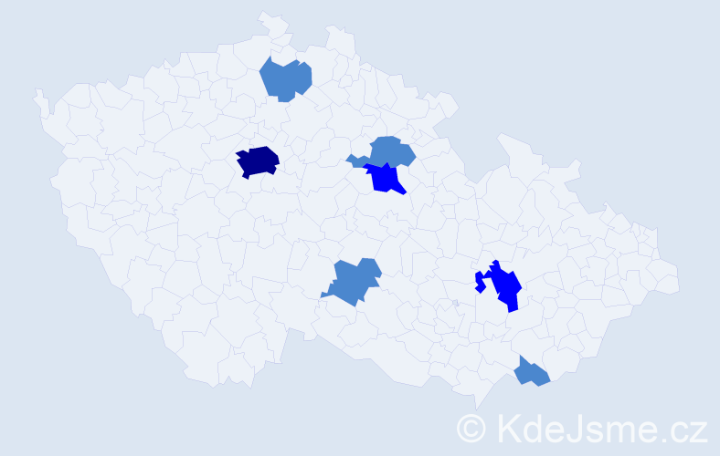 Příjmení: 'Ayurzana', počet výskytů 11 v celé ČR