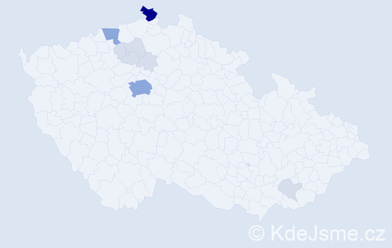 Příjmení: 'Diessnerová', počet výskytů 32 v celé ČR
