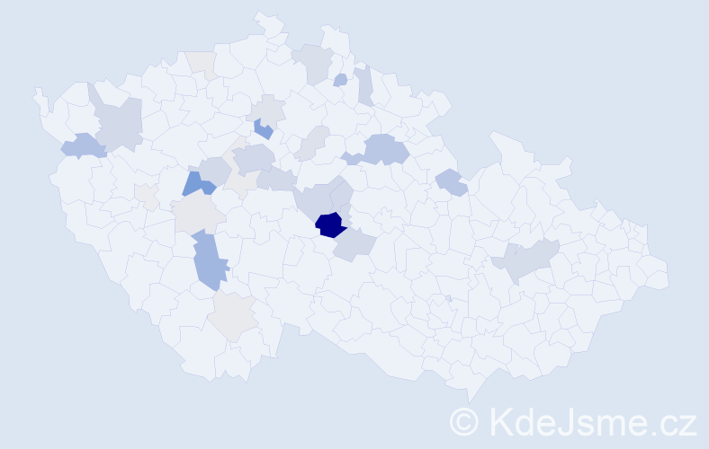 Příjmení: 'Hlídková', počet výskytů 92 v celé ČR