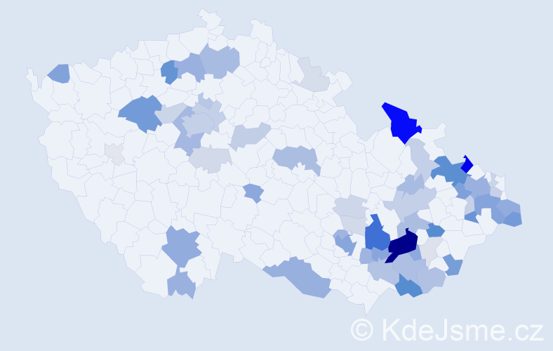 Příjmení: 'Minksová', počet výskytů 188 v celé ČR